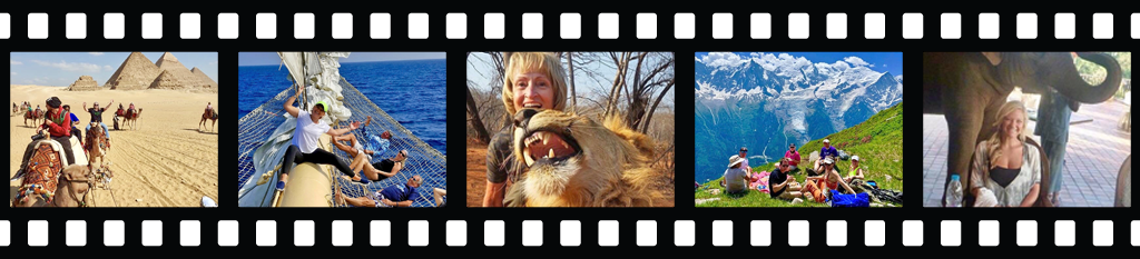 travel photos film strip
